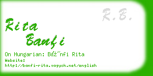 rita banfi business card